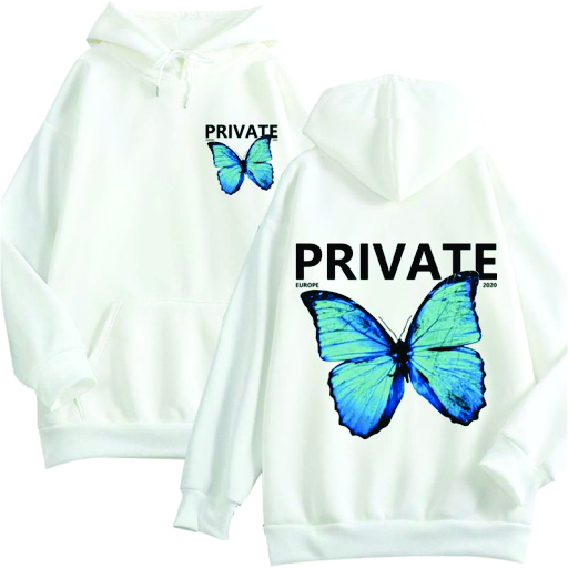Private Butterfly Hoodie | Womens Oversized Hoodie | Printed Hoodie | Shiga Enterprises